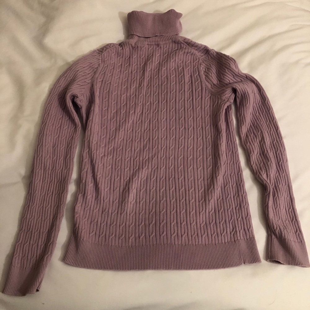 Talbots Cable Knit Turtleneck Sweater - Picture 2 of 3